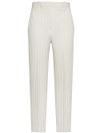 Pantaloni in cotone stretch con motivo a righe