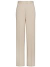 Pantaloni in cotone stretch a gamba larga