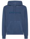 Cotton hoodie with embroidered front logo