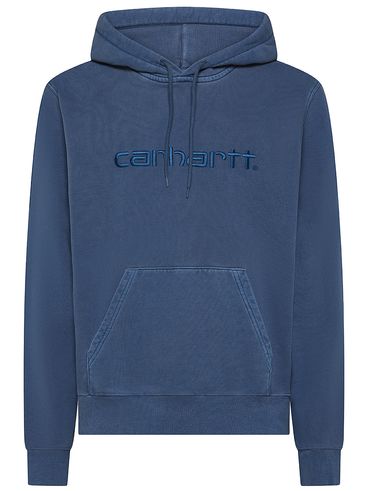 Cotton hoodie with embroidered front logo