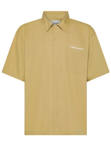 Short-sleeve cotton shirt with pocket