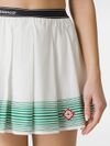 Pleated shorts with striped pattern