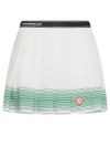 Pleated shorts with striped pattern