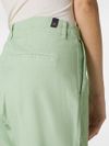 Sage green high-waisted wide-leg cotton jeans