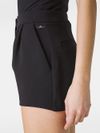 Stretch shorts with front pleats