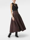 Long cotton pleated skirt