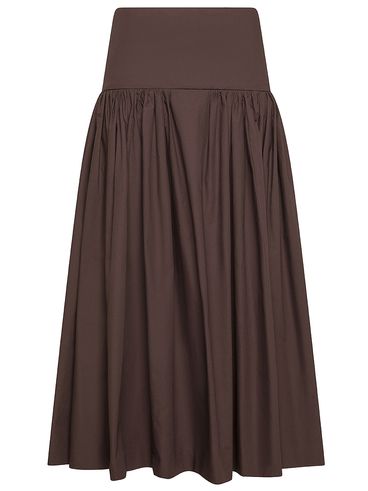 Long cotton pleated skirt