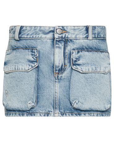 Denim Gio mini skirt with front pockets