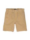 Cotton shorts with striped pattern