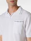 Cotton polo shirt with front patch pocket