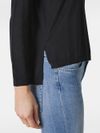 Silk and Cashmere Crewneck Sweater with Asymmetric Hem