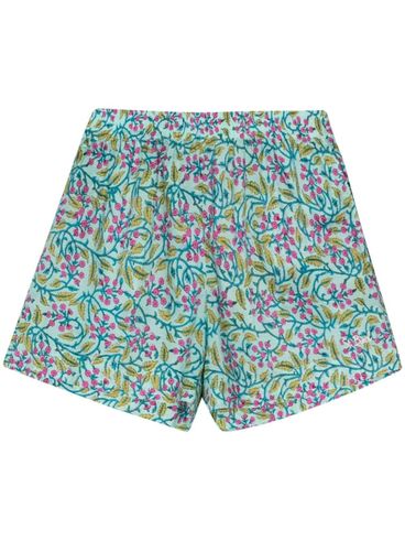 Cotton Shorts with Floral Print