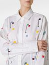 Cotton Shirt with Colorful Embroidered Beads