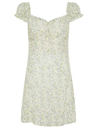 Audrey Short Viscose Dress with Floral Print