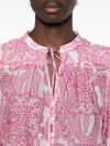 Harper Voile Blouse in Cotton and Silk with Paisley Print