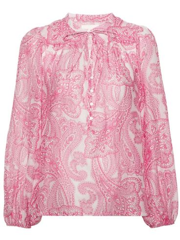 Harper Voile Blouse in Cotton and Silk with Paisley Print
