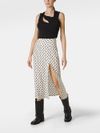 Roxana Midi Viscose Skirt with Polka Dot Print