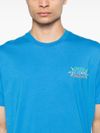 mc2 saint barth - T-shirt in cotone con scritta ricamata frontale - 2