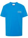 mc2 saint barth - T-shirt in cotone con scritta ricamata frontale