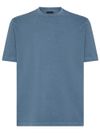 T-shirt in cotone girocollo con etichetta con logo