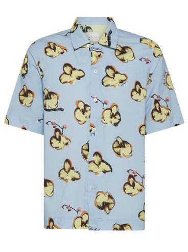 Viscose and Cotton Shirt with Floral Print