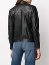Leather Jacket with Diagonal Zip