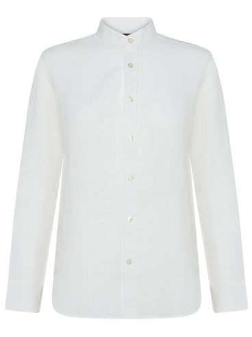 Tamerice Linen Shirt with Mandarin Collar