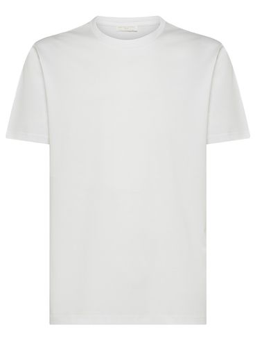 T-shirt in cotone con logo ricamato