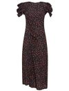 Kristel Midi Viscose Dress with Print and Front Slit