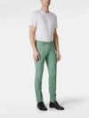 Stretch cotton trousers with creased fold