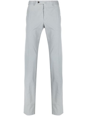 Stretch cotton trousers with pressed crease