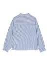 Cotton shirt with striped pattern and embroidery