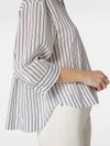 Cotton and silk shirt with striped pattern