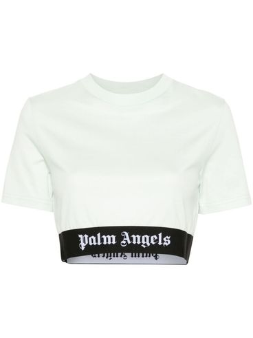 Crop t-shirt with elasticated logo band