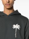 Cotton hoodie with palm tree