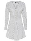 Short Anchise shirt dress with striped design