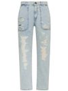 Jeans Cloe in cotone con design a strappi
