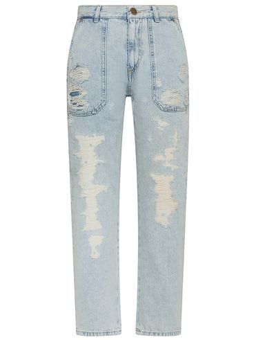 Jeans Cloe in cotone con design a strappi