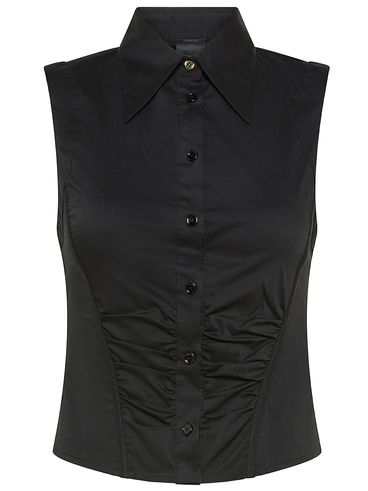Clio front-ruched cotton shirt