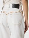 Eloise cotton jeans with flame embroidery