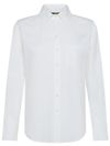 Cotton shirt with front patch pocket