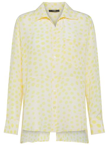 Silk shirt with polka dot design