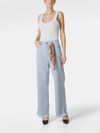 Zoe cotton jeans with scarf and frayed hem