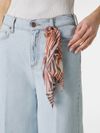 Lovely jeans in cotton blend with scarf