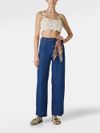 Zoe wide-leg lyocell jeans with scarf