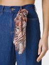 Zoe wide-leg lyocell jeans with scarf