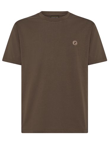 T-shirt Adelmar in cotone con logo ricamato frontale