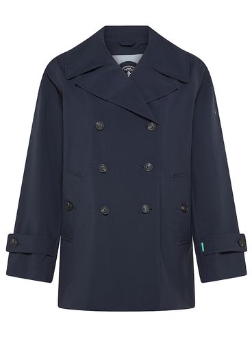 Sofi double-breasted short-cut trench coat