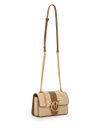 pinko - Borsa mini Love One Light in rafia intrecciata con logo - 1