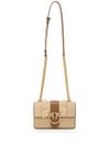 Mini Love One Light bag in woven raffia with logo